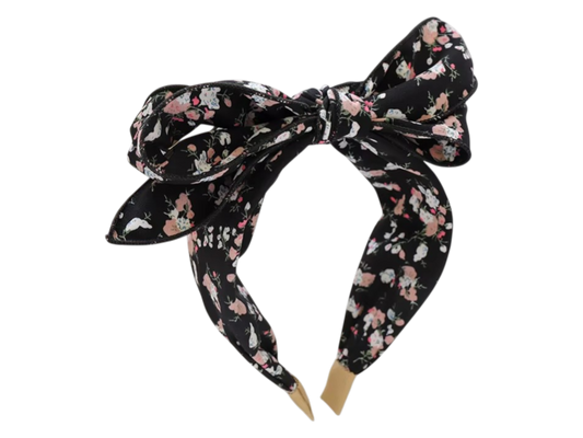 Bowknot Floral Headband – Oversized Bow Hair Accessory (5 Styles)