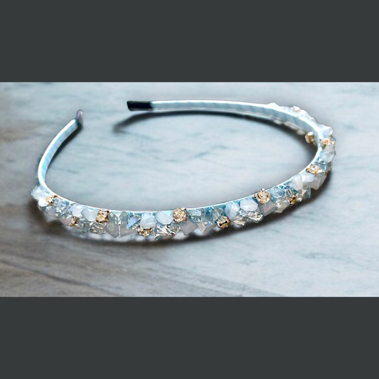 Crystal Embellished Headband – Pink / Blue / Champagne