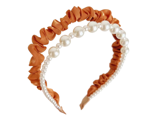 Ruffled Pearl Headbands – Elegant Women’s Hair Accessories (6 Colours)