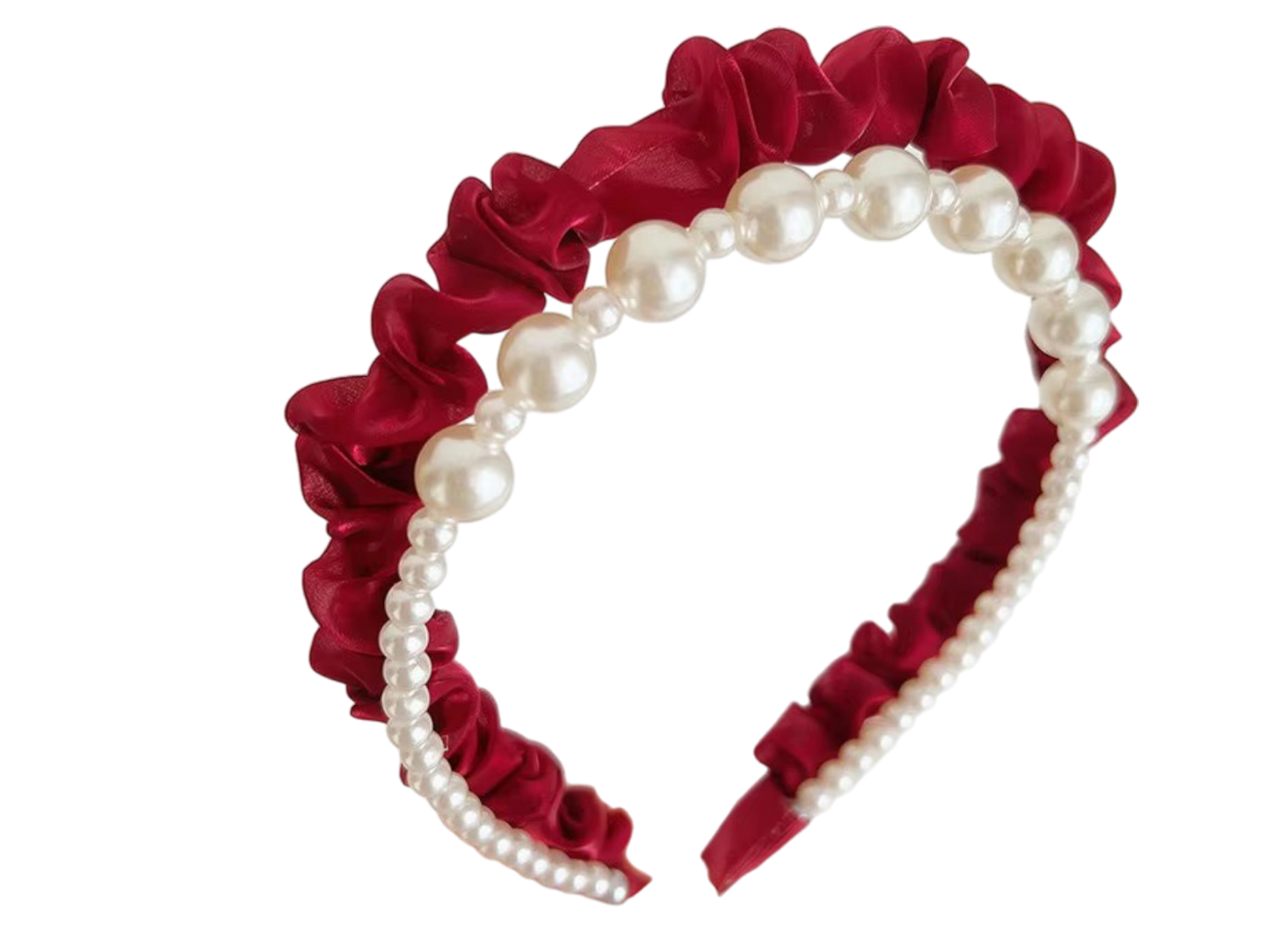 Ruffled Pearl Headbands – Elegant Women’s Hair Accessories (6 Colours)