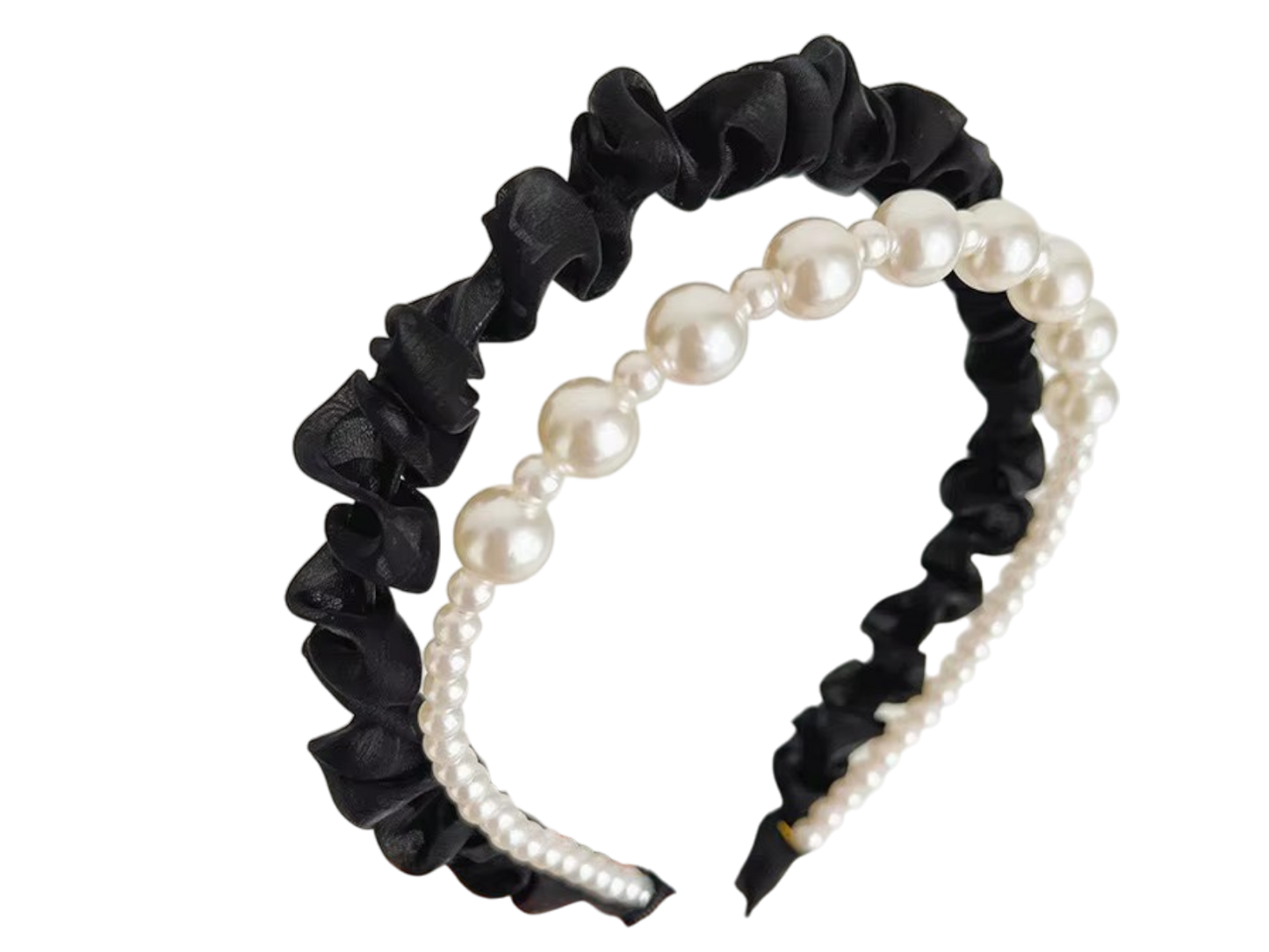 Ruffled Pearl Headbands – Elegant Women’s Hair Accessories (6 Colours)