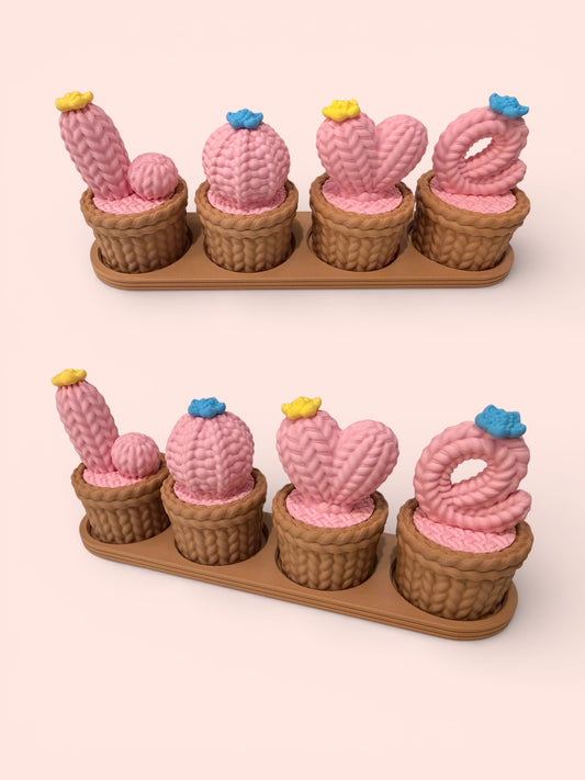 LOVE Knitted Decor with Mini Pots