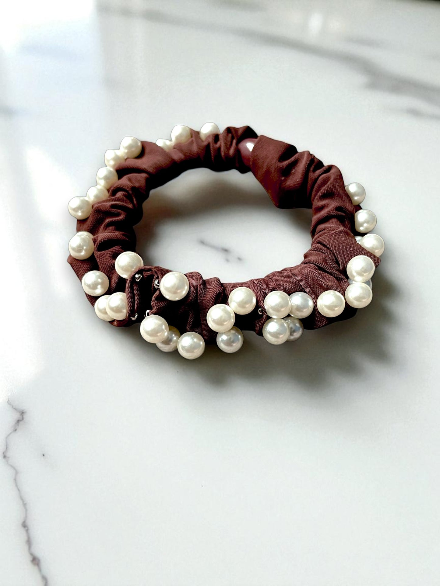 Pearl-Embellished Hair Tie (Elegant 3 Colours)