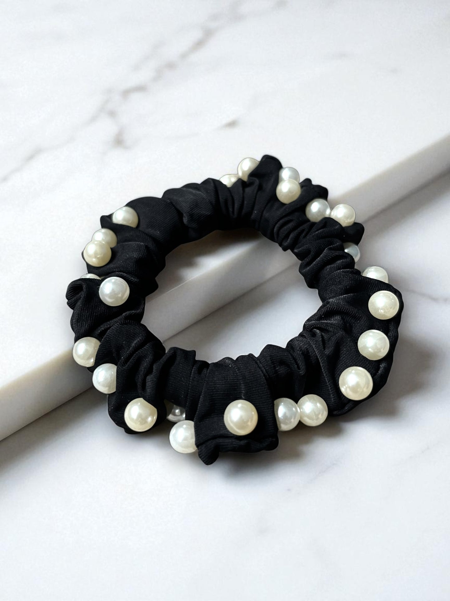 Pearl-Embellished Hair Tie (Elegant 3 Colours)