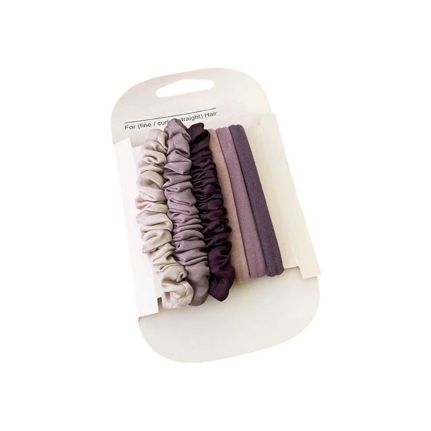 Soft Touch Hair Tie – 6pcs Neutral Colours Set (4 Styles)