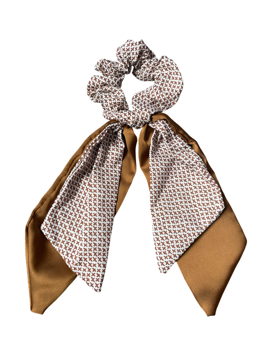 Ribbon Satin Hair Scrunchie with Scarf Tail (5 Styles)