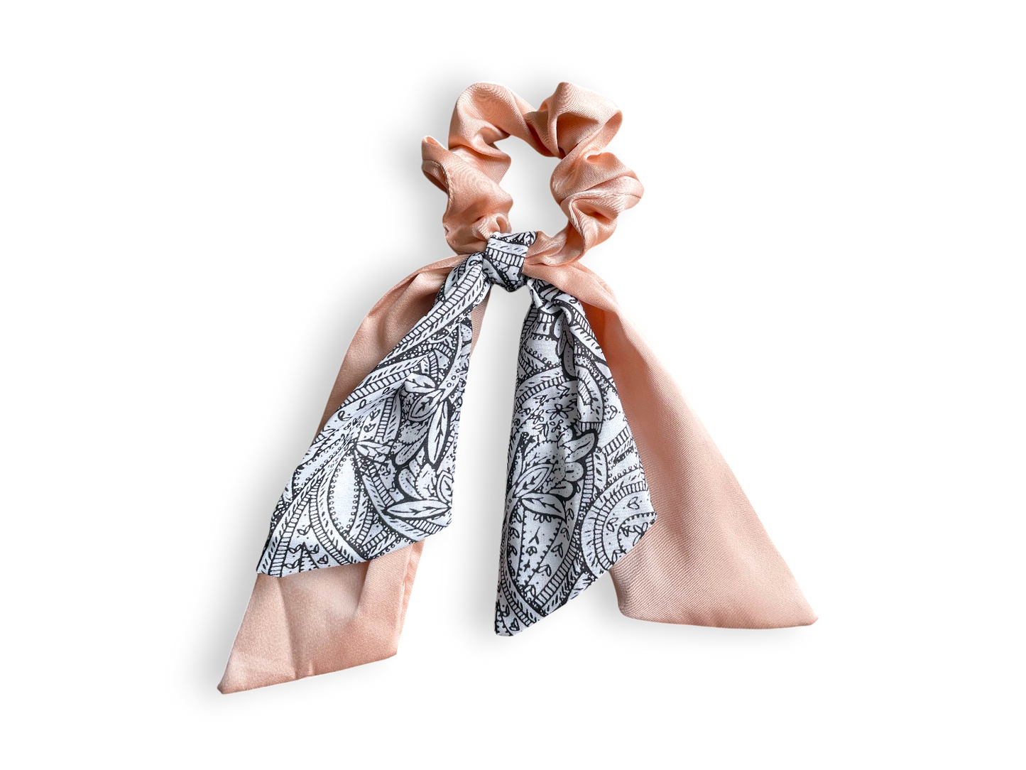 Ribbon Satin Hair Scrunchie with Scarf Tail (5 Styles)