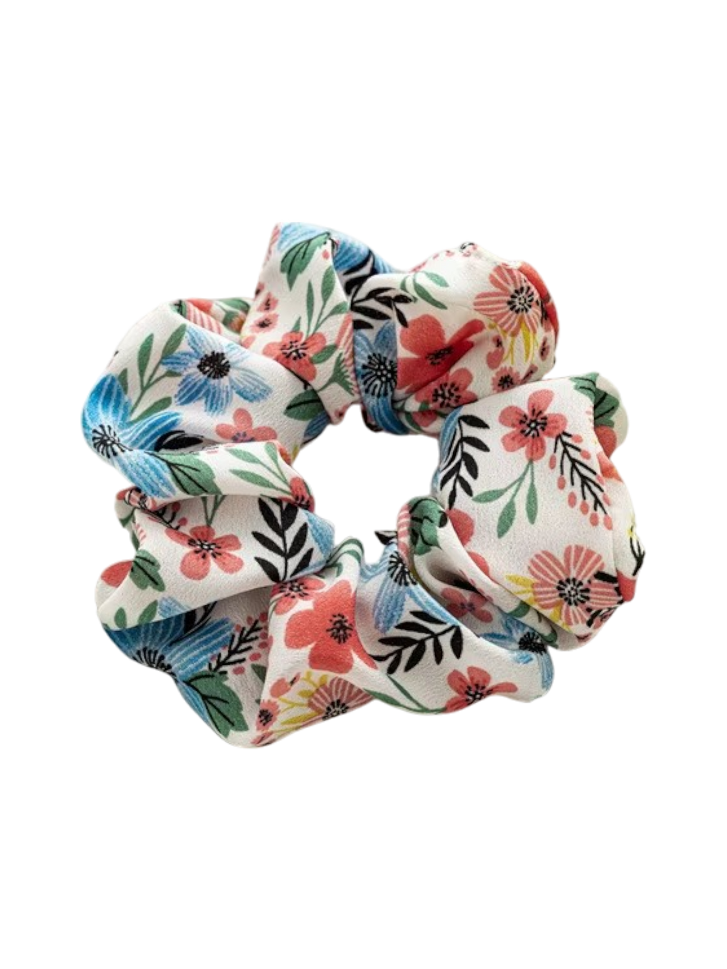 Playful Bloom Scrunchies (3 Artistic Floral Prints)