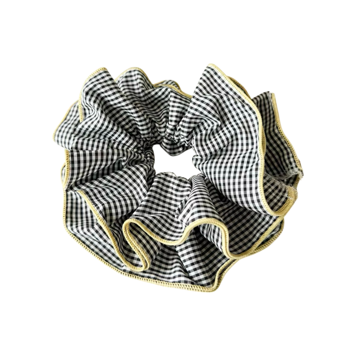 Ruffle Gingham Scrunchies (5 Retro Colours)