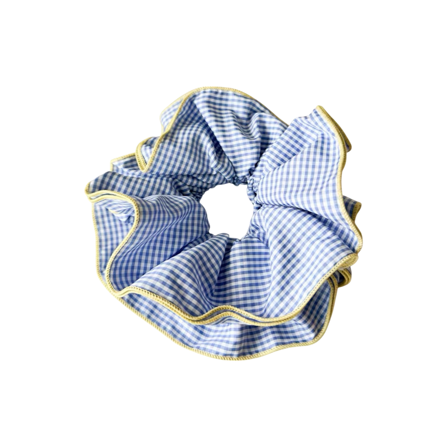 Ruffle Gingham Scrunchies (5 Retro Colours)