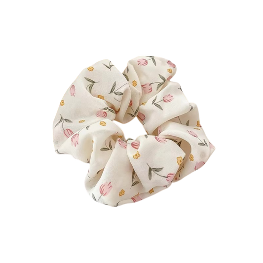 Floral Chiffon Scrunchie – 6 Bloom-Inspired Prints (6 Colours)