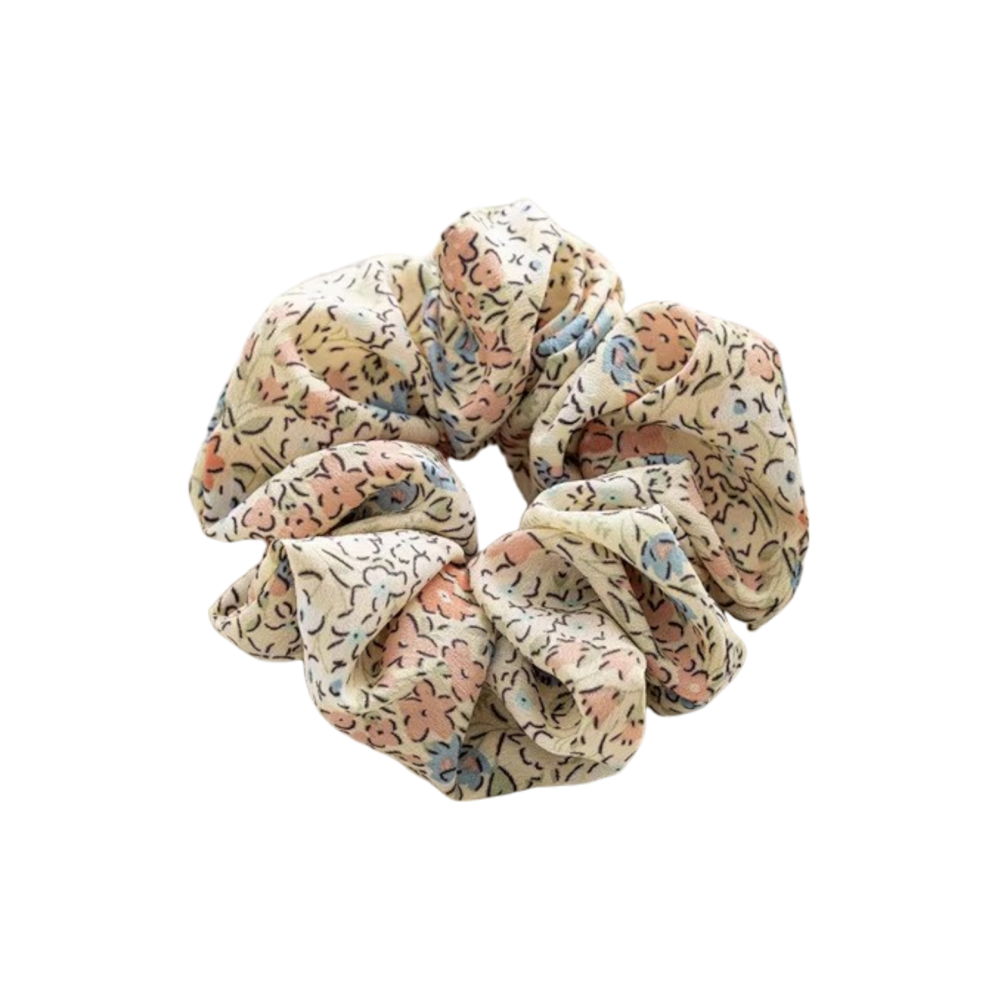 Playful Bloom Scrunchies (3 Artistic Floral Prints)
