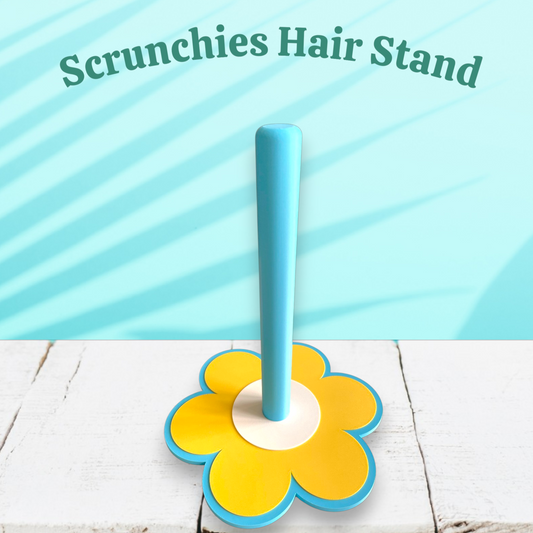 Floral Scrunchies Hair Stand - Flower Base Accessories Organiser (4 Colours)