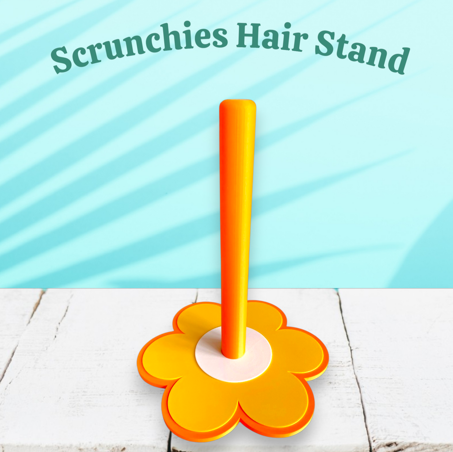 Floral Scrunchies Hair Stand - Flower Base Accessories Organiser (4 Colours)