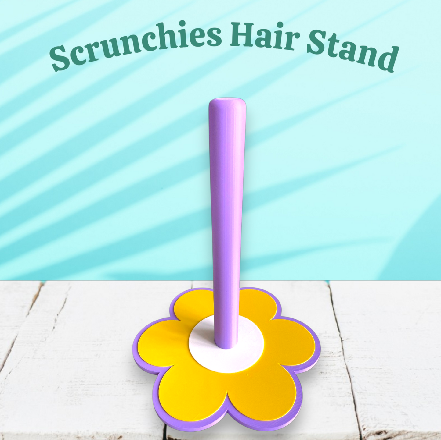 Floral Scrunchies Hair Stand - Flower Base Accessories Organiser (4 Colours)