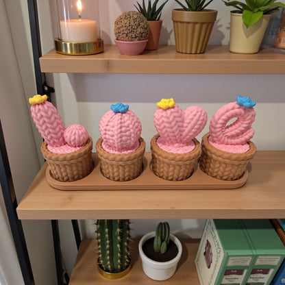 LOVE Knitted Decor with Mini Pots