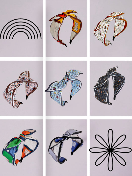 Scarf Knot Wide Headband – Vintage Boho Print Hair Accessory (7 Styles)