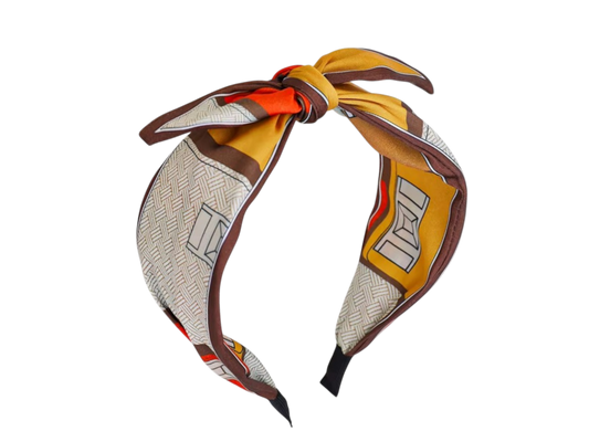 Scarf Knot Wide Headband – Vintage Boho Print Hair Accessory (7 Styles)