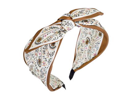 Scarf Knot Wide Headband – Vintage Boho Print Hair Accessory (7 Styles)