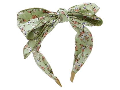Bowknot Floral Headband – Oversized Bow Hair Accessory (5 Styles)
