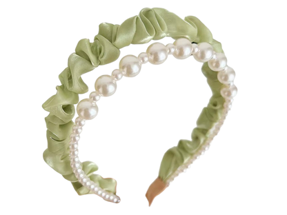 Ruffled Pearl Headbands – Elegant Women’s Hair Accessories (6 Colours)