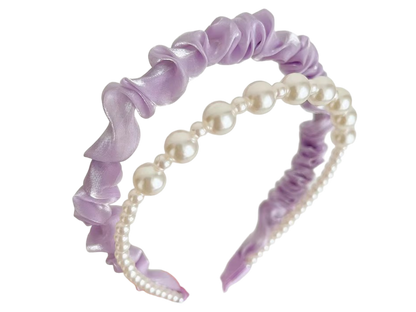 Ruffled Pearl Headbands – Elegant Women’s Hair Accessories (6 Colours)