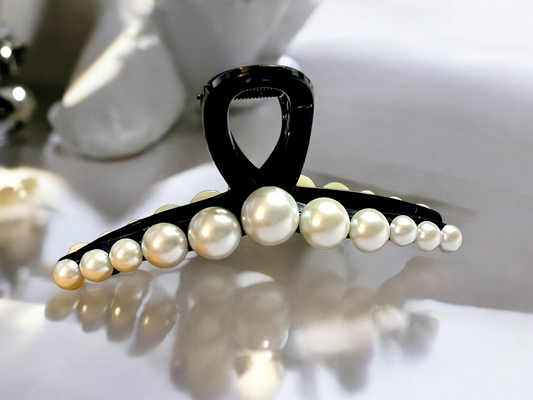 Pearl Elegance Hair Claw – Classic Chic Collection (3 Colours)