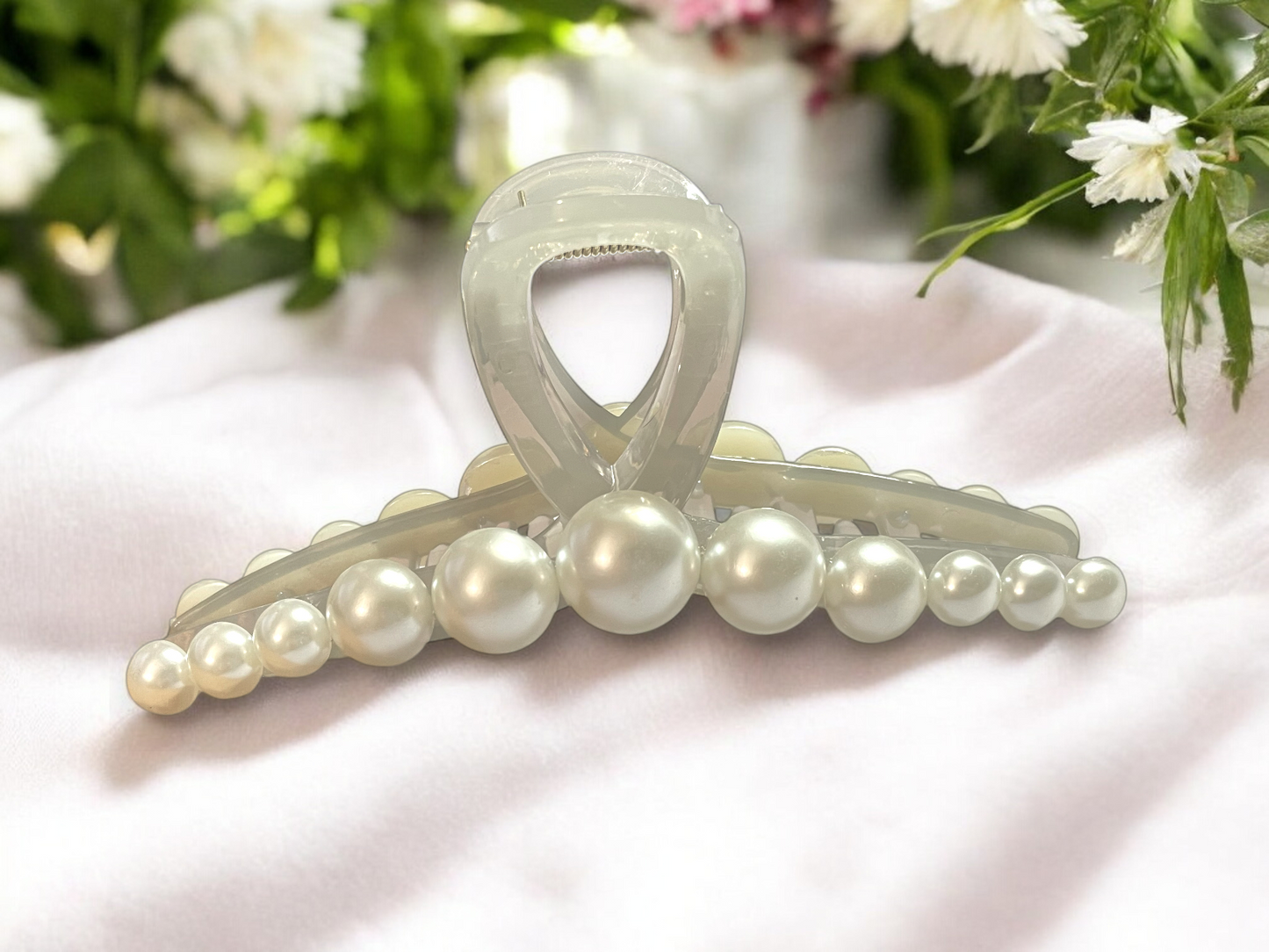 Pearl Elegance Hair Claw – Classic Chic Collection (3 Colours)