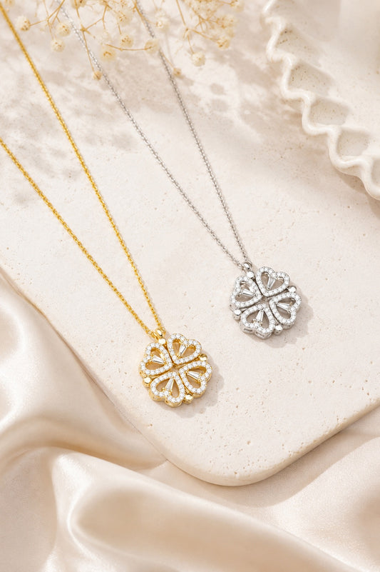 EverBloom Clover Necklace – Hidden Heart Collection (2 Colours)