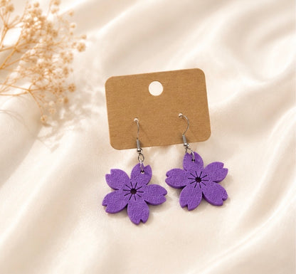 Bloom Sakura Flower Earrings – Lightweight Stainless Steel Collection (5 Colours)