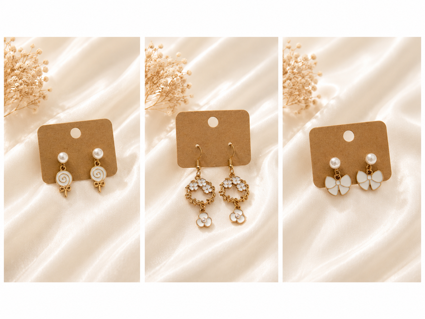 Petite Bloom Earrings – Handmade Floral Charm Collection (3 Styles)