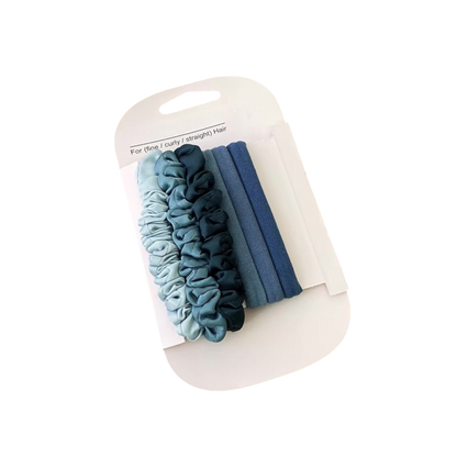 Soft Touch Hair Tie – 6pcs Neutral Colours Set (4 Styles)
