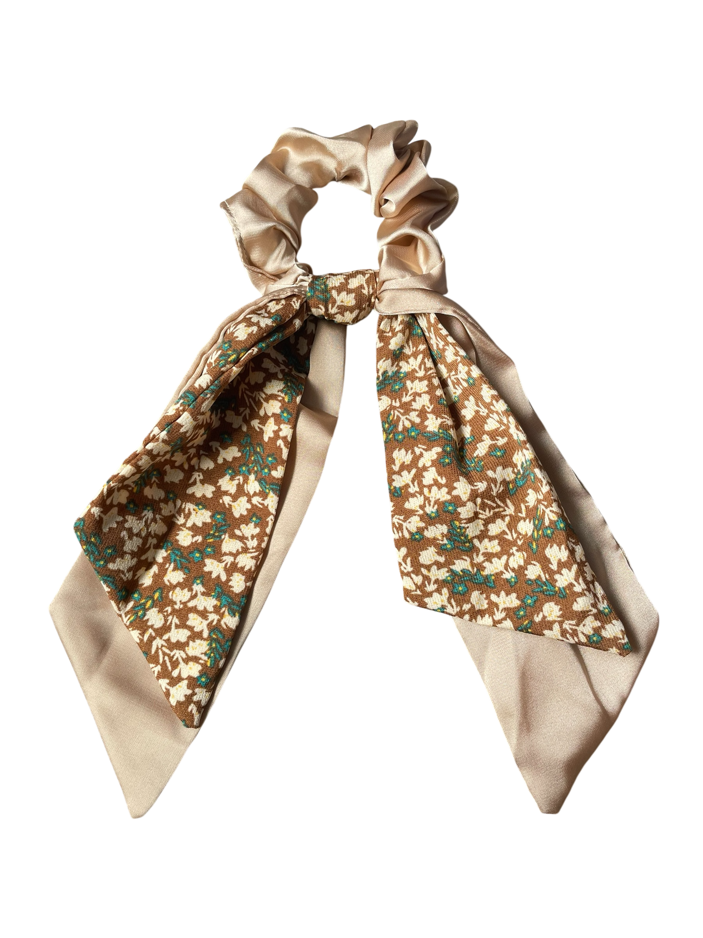 Ribbon Satin Hair Scrunchie with Scarf Tail  (5 Styles)