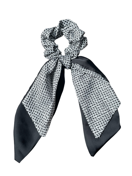 Ribbon Satin Hair Scrunchie with Scarf Tail  (5 Styles)