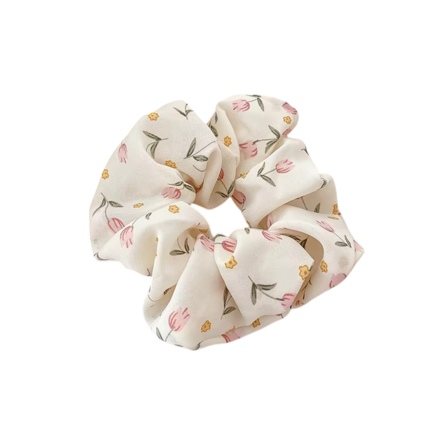 Floral Chiffon Scrunchie – 6 Bloom-Inspired Prints (6 Colours)