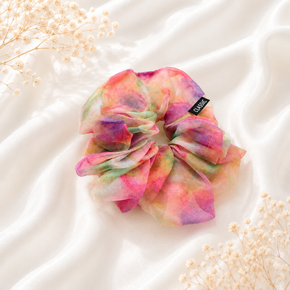 Dreamveil Bloom Scrunchie – Sheer Floral Collection (3 Colours)