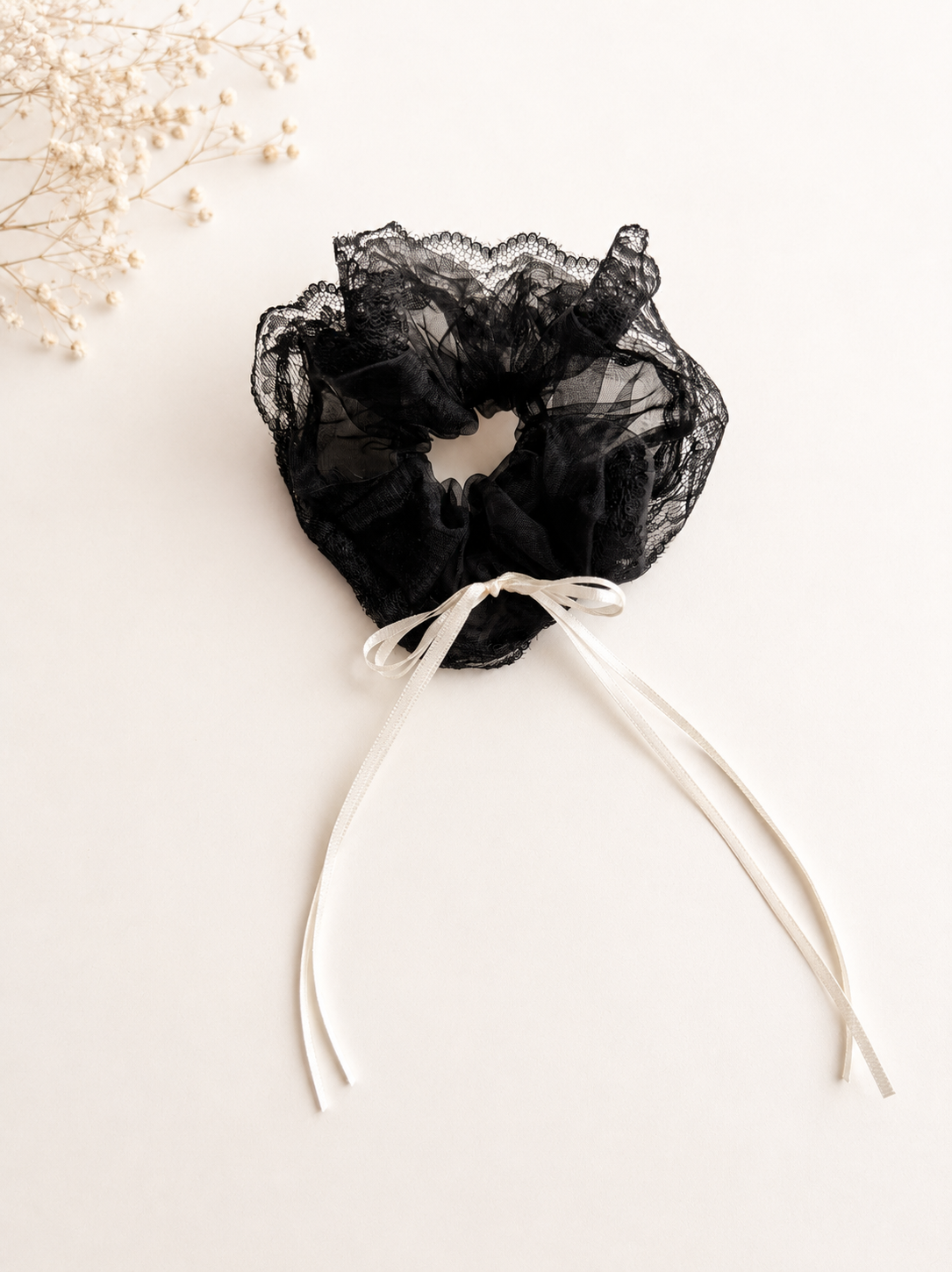 Luna Lace Scrunchie – Romantic Ribbon Collection (4 Colours)