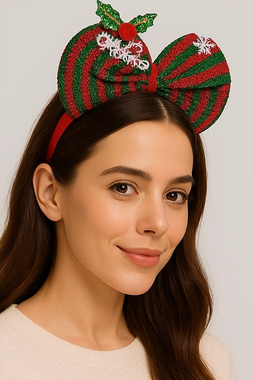 Christmas Headbands – Big Bow & Knitted Tree (4 styles)